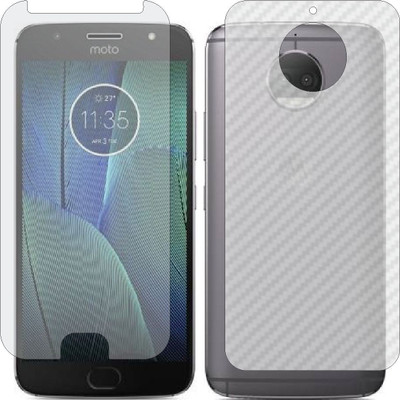 MOBART Front and Back Screen Guard for MOTOROLA MOTO G5 S PLUS (Front Matte Finish & Back 3d Carbon Fiber)(Pack of 2)