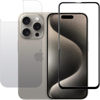 ECMERED Front and Back Tempered Glass for APPLE iPhone 15 Pro Max, iPhone 15 Pro Max(Pack of 1)
