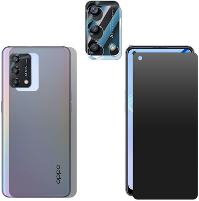 Enlinea Front and Back Screen Guard for Oppo Reno6 Lite Front+Back+Camera (Matte)(Pack of 3)
