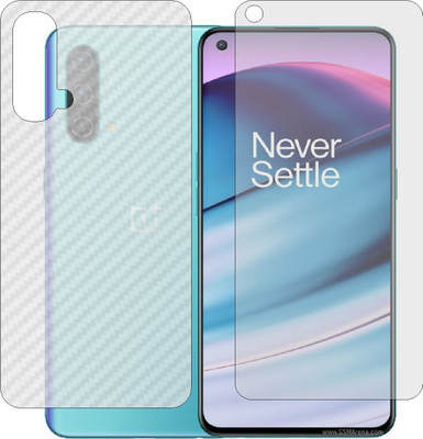 MOBART Front and Back Screen Guard for ONEPLUS NORD CE 5G (Front Matte Finish & Back 3d Carbon Fiber)(Pack of 2)