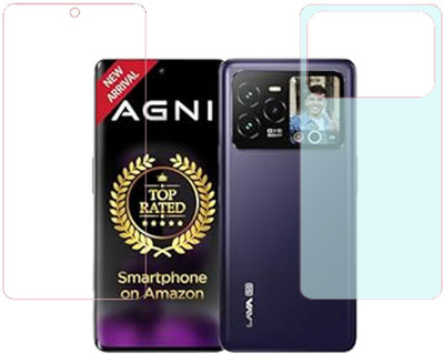 SPRITZEN Front and Back Screen Guard for Lava Agni 3 5G, Front Clear Back Matte(Pack of 2)