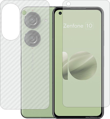 TELTREK Front and Back Screen Guard for Asus Zenfone 10 5G (Matte Front & Carbon Fiber Back Skin Combo)(Pack of 2)