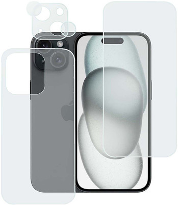 MOKPLZ Front and Back Screen Guard for IPHONE 15(Pack of 3)