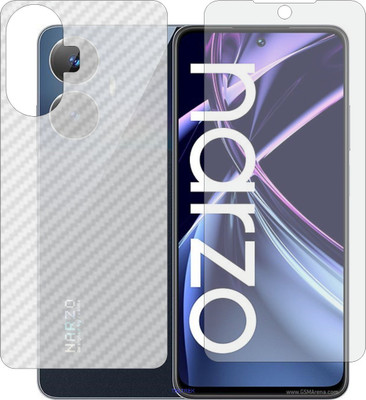 TELTREK Front and Back Screen Guard for REALME NARZO N 55 (Front Matte Finish & Back 3d Carbon Fiber)(Pack of 2)