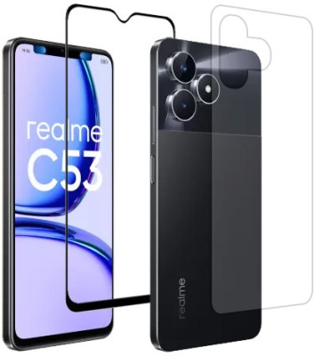 KMPERED Front and Back Tempered Glass for Realme C53(Pack of 2)