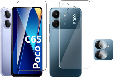 FINCH Front and Back Screen Guard for POCO C65(Pack of 3)