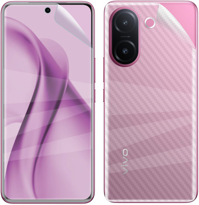 Vatsin Front and Back Screen Guard for ViVO V60, ViVO V60 [Back Carbon Fiber](Pack of 2)