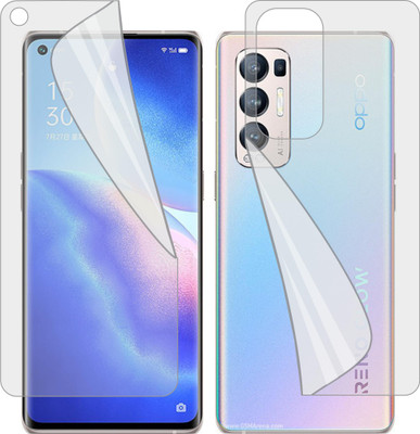ZINGTEL Front and Back Tempered Glass for OPPO RENO 5 PRO PLUS 5G (Edge To Edge TPU, Full Coverage)(Pack of 1)