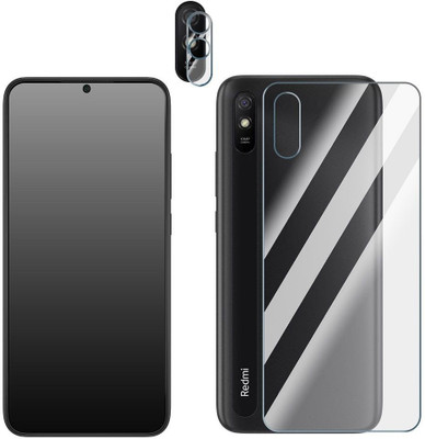 FCS Front and Back Screen Guard for Xiaomi Redmi 9i Sport Front+Back+Camera (Matte)(Pack of 3)