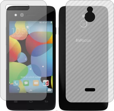 Mobling Front and Back Screen Guard for INFOCUS M2 (Front 9H Hardness Matte & Carbon Fiber Skin for Back)(Pack of 2)