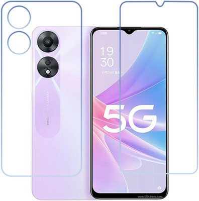 DVTECH Front and Back Screen Guard for Crystal Clear Front And TPU Back Oppo A58(Pack of 1)