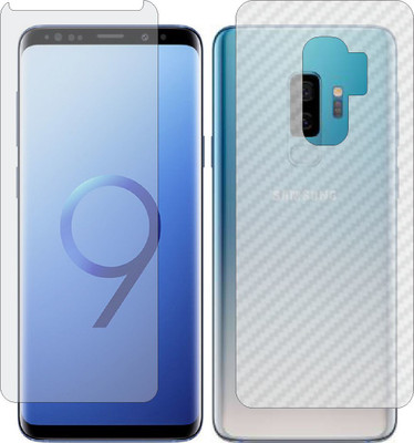 MOBART Front and Back Screen Guard for SAMSUNG GALAXY S9 PLUS (Front Matte Finish & Back 3d Carbon Fiber)(Pack of 2)