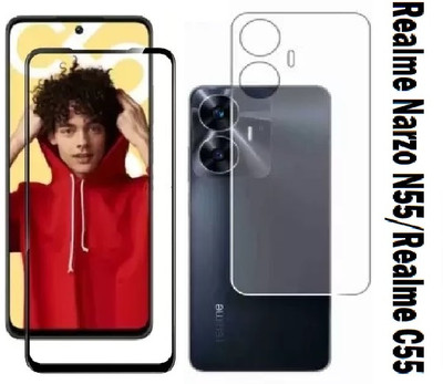 ASVALBUY Front and Back Screen Guard for Realme C55, Realme Narzo N55(Pack of 1)