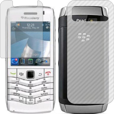 Mobling Front and Back Screen Guard for BLACKBERRY PEARL 9105 (Front 9H Hardness Matte & Carbon Fiber Skin for Back)(Pack of 2)