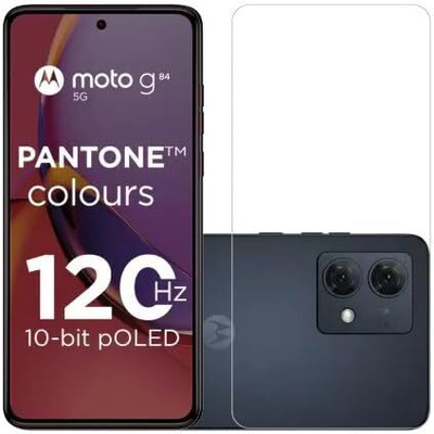 COVJ Front and Back Screen Guard for Motorola G84 5G Including Easy Self Installation Kit(Pack of 1)