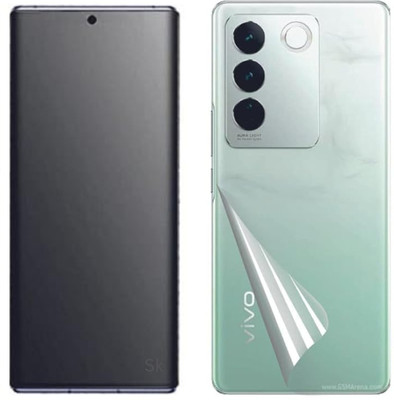 SKmobile Front and Back Screen Guard for Matte Screen Protector for Vivo V27 5G /Vivo V27 Pro 5G Nano Membrane, Scratch Resistant Back Screen Guard For Vivo V27 5G Anti Slip (Transparent) Not Glass(Pack of 1)