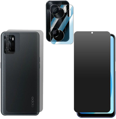 FCS Front and Back Screen Guard for Oppo A55s Front+Back+Camera (Matte)(Pack of 3)