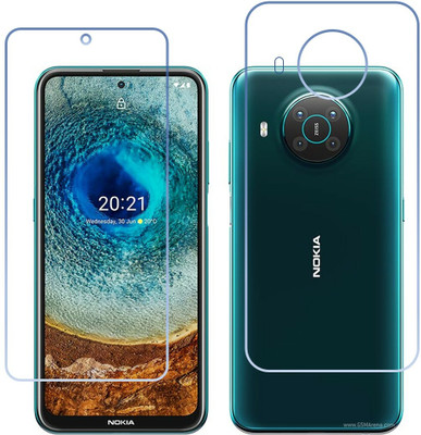 DVTECH Front and Back Screen Guard for 9H Crystal Clear Front And Carbon Fiber BackNokia X10(Pack of 1)