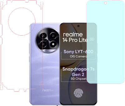 VAYUVAULT Front and Back Screen Guard for realme 14 Pro Lite 5G, Front Screen Guard Matt finish, Back Screen Guard Glossy finish with side(Pack of 2)