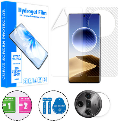 SOMTONE Front and Back Screen Guard for Oppo Find X7 Ultra (1 HYDROGEL SCREEN PROTECTOR WITH 1 CARBON FIBER SKIN AND 1 CAMERA LENS PROTECTOR)(Pack of 1)