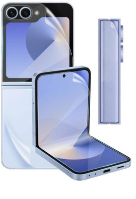 A3sprime Front and Back Screen Guard for SAMSUNG Galaxy Z Flip6 5G, |Soft Silicone Edge to Edge Full Coverage Front and Back Screen Guard Protector|(Pack of 1)