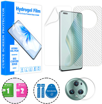 SOMTONE Front and Back Screen Guard for Honor Magic 5 Pro (1 HYDROGEL SCREEN PROTECTOR WITH 1 CARBON FIBER SKIN AND 1 CAMERA LENS PROTECTOR)(Pack of 1)