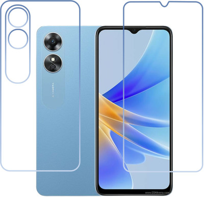 DVTECH Front and Back Screen Guard for 9H Crystal Clear Front And TPU BackOppo A17(Pack of 1)