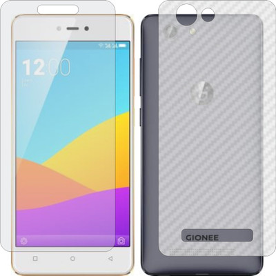 Mobling Front and Back Screen Guard for GIONEE F103 2GB (Front 9H Hardness Matte & Carbon Fiber Skin for Back)(Pack of 2)