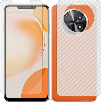 TELTREK Front and Back Screen Guard for HUAWEI ENJOY 60 X (Front Matte Finish & Back 3d Carbon Fiber)(Pack of 2)