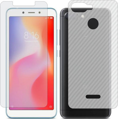 MOBART Front and Back Screen Guard for MI REDMI 6 (Front Matte Finish & Back 3d Carbon Fiber)(Pack of 2)