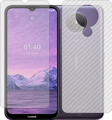ZINGTEL Front and Back Screen Guard for NOKIA 1.4 (Front Matte Finish & Back 3d Carbon Fiber)(Pack of 2)