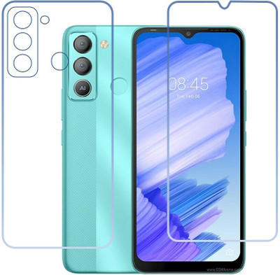DVTECH Front and Back Screen Guard for 9H Crystal Clear Front And Carbon Fiber BackTecno Pop 5 LTE(Pack of 1)