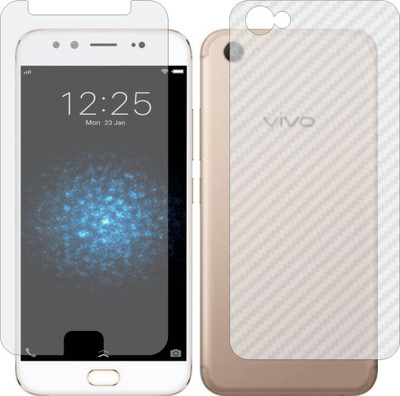 MOBART Front and Back Screen Guard for VIVO V5 PLUS (Front Matte Finish & Back 3d Carbon Fiber)(Pack of 2)