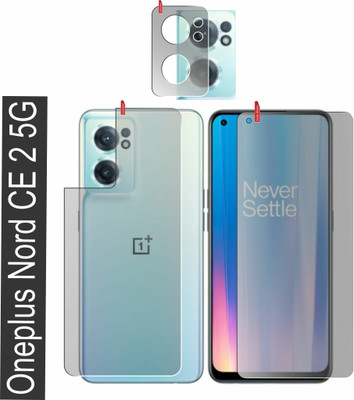 chakoor Front and Back Screen Guard for Oneplus Nord Ce 2 5G(Pack of 3)