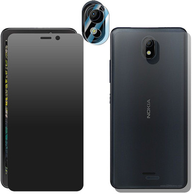 Enlinea Front and Back Screen Guard for Nokia C100 Front+Back+Camera (Matte)(Pack of 3)