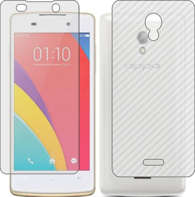 ZINGTEL Front and Back Screen Guard for OPPO JOY PLUS (Front Matte Finish & Back 3d Carbon Fiber)(Pack of 2)