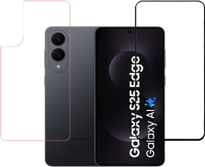 SPRITZEN Front and Back Screen Guard for Samsung Galaxy S25 Edge 5G, Tempered Glass, Back Screen Guard With Glossy Finish(Pack of 2)