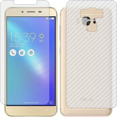 Mobling Front and Back Screen Guard for ASUS ZENFONE 3 MAX X00DDB 5.5 (Front 9H Hardness Matte & Carbon Fiber Skin for Back)(Pack of 2)