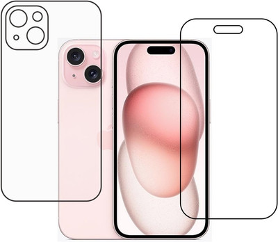 DVTECH Front and Back Screen Guard for 9H Apple iPhone 15(Pack of 1)