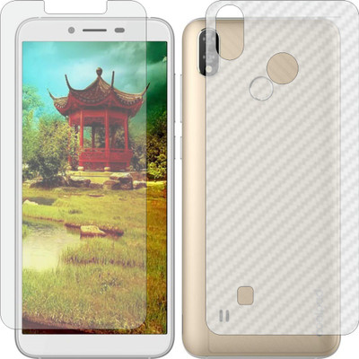 ZINGTEL Front and Back Screen Guard for COOLPAD MEGA 5 (Front Matte Finish & Back 3d Carbon Fiber)(Pack of 2)