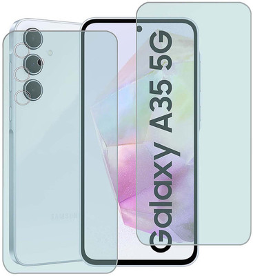 MOKPLZ Front and Back Screen Guard for Samsung Galaxy A35 5G(Pack of 3)