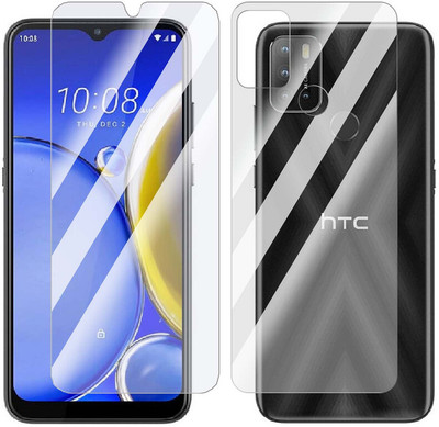 Enlinea Front and Back Screen Guard for HTC Wildfire E2 Play Front+Back (Glossy)(Pack of 2)