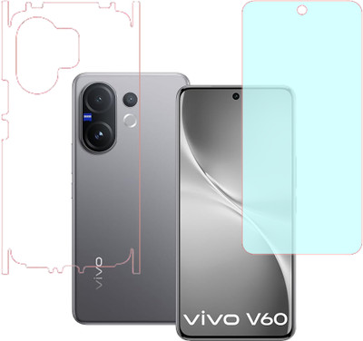 VAYUVAULT Front and Back Screen Guard for vivo V60 5G, Front Screen Guard Matte finish, Back Screen Guard Glossy finish, Back Screen Guard With Side(Pack of 2)