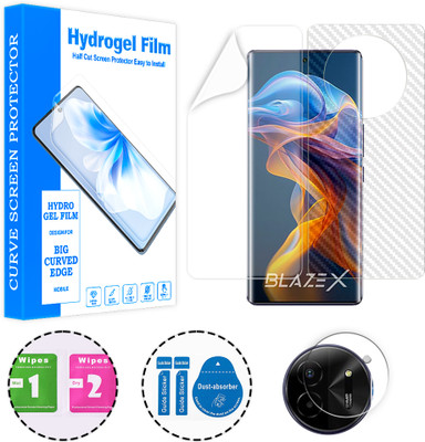 ARBAN Front and Back Screen Guard for Lava Blaze X 5G (1 HYDROGEL SCREEN PROTECTOR WITH 1 CARBON FIBER SKIN AND 1 CAMERA LENS PROTECTOR)(Pack of 1)