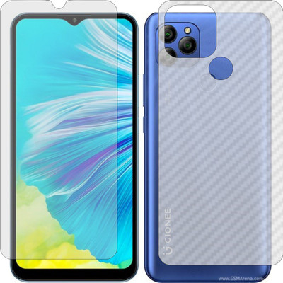 MOBART Front and Back Screen Guard for GIONEE P15 (Front Matte Finish & Back 3d Carbon Fiber)(Pack of 2)