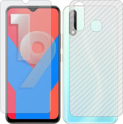 MOBART Front and Back Screen Guard for VIVO Y1915 (Front Matte Finish & Back 3d Carbon Fiber)(Pack of 2)