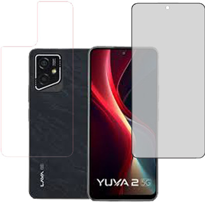 VAYUVAULT Front and Back Screen Guard for LAVA Yuva 2 5G(Pack of 2)