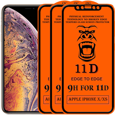 EXISITERS Front and Back Screen Guard for Apple iPhone X(Pack of 3)