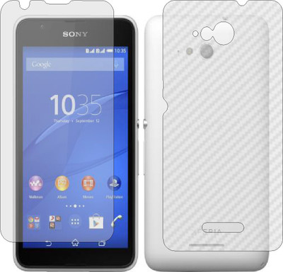 ZINGTEL Front and Back Screen Guard for SONY XPERIA E4G E2003 (Front Matte Finish & Back 3d Carbon Fiber)(Pack of 2)