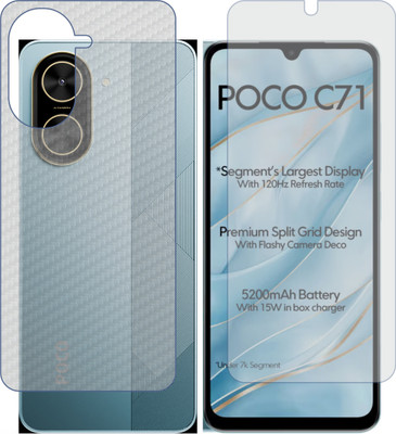TELTREK Front and Back Screen Guard for Poco C71 25028PC03I(Pack of 2)